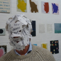 17- which were stuck on his head, thus making a selfportraitof the artist observing