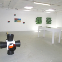 28-Impression of the exhibition space with works by Ludo Mich, Maarten Schepers, Ellen Rodenberg, Jos van Meerendonk, Tanja Smit